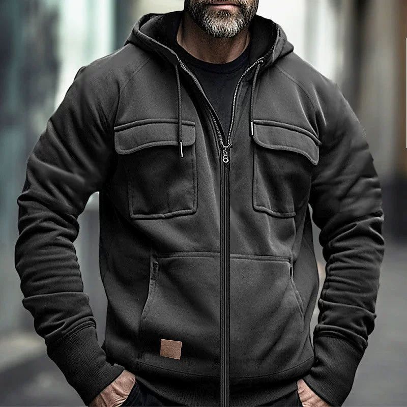 Men's Premium Comfortable Color-Block Zip-up Hoodie