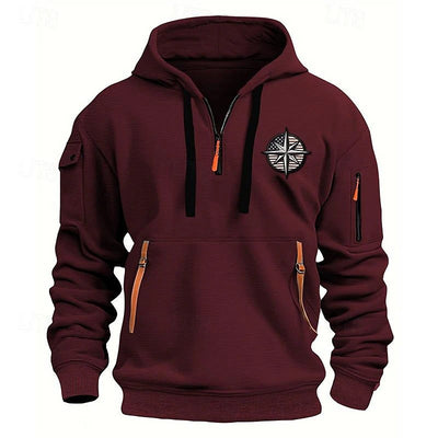 Men's Casual Sports Multi-Zip Hoodie