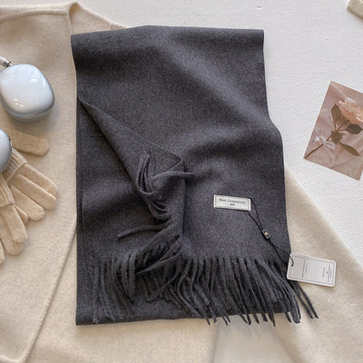 KHIONNE™ - Comfy Soft Plain Tassel Scarf Shawls