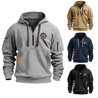 Men's Casual Sports Multi-Zip Hoodie