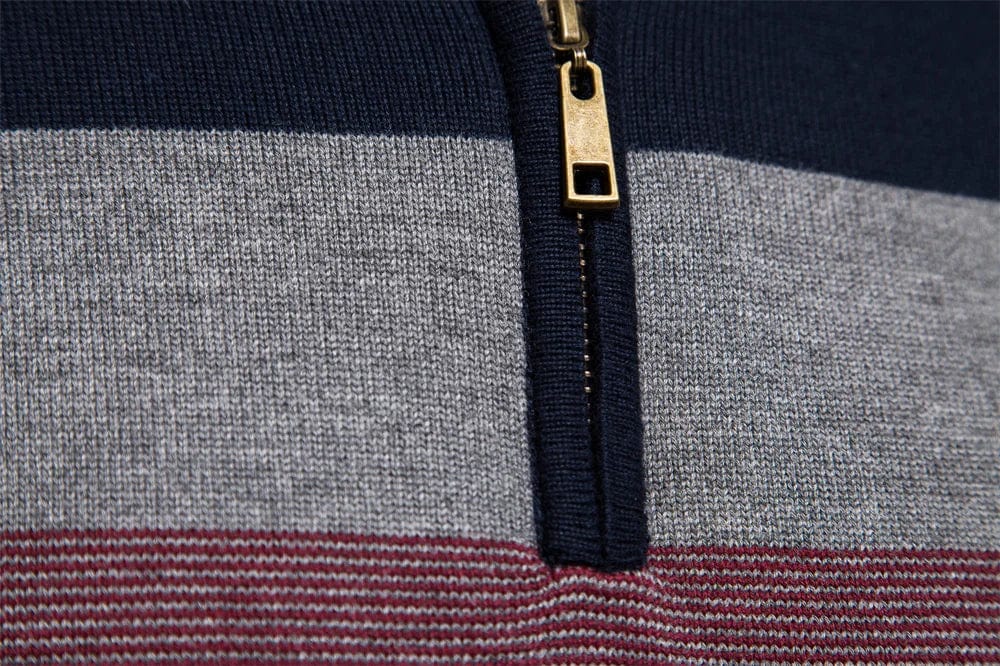 Men's Cotton Quarter-Zip Sweater