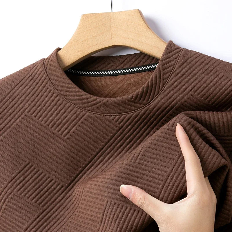 Striped Men's Jacquard Crewneck