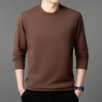 Striped Men's Jacquard Crewneck
