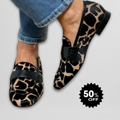 Katie™ | Orthopedic Leopard Print Loafers
