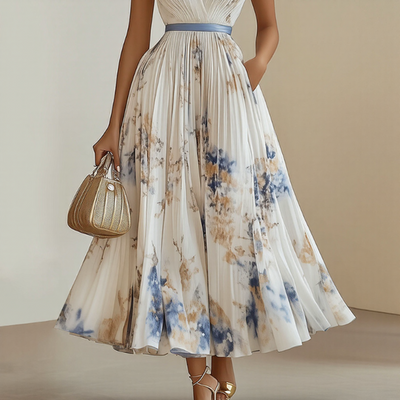 Rowella | Elegant Pleated Maxi Dress