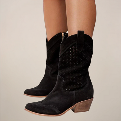 Women’s Perforated Western Mid-Calf Boots