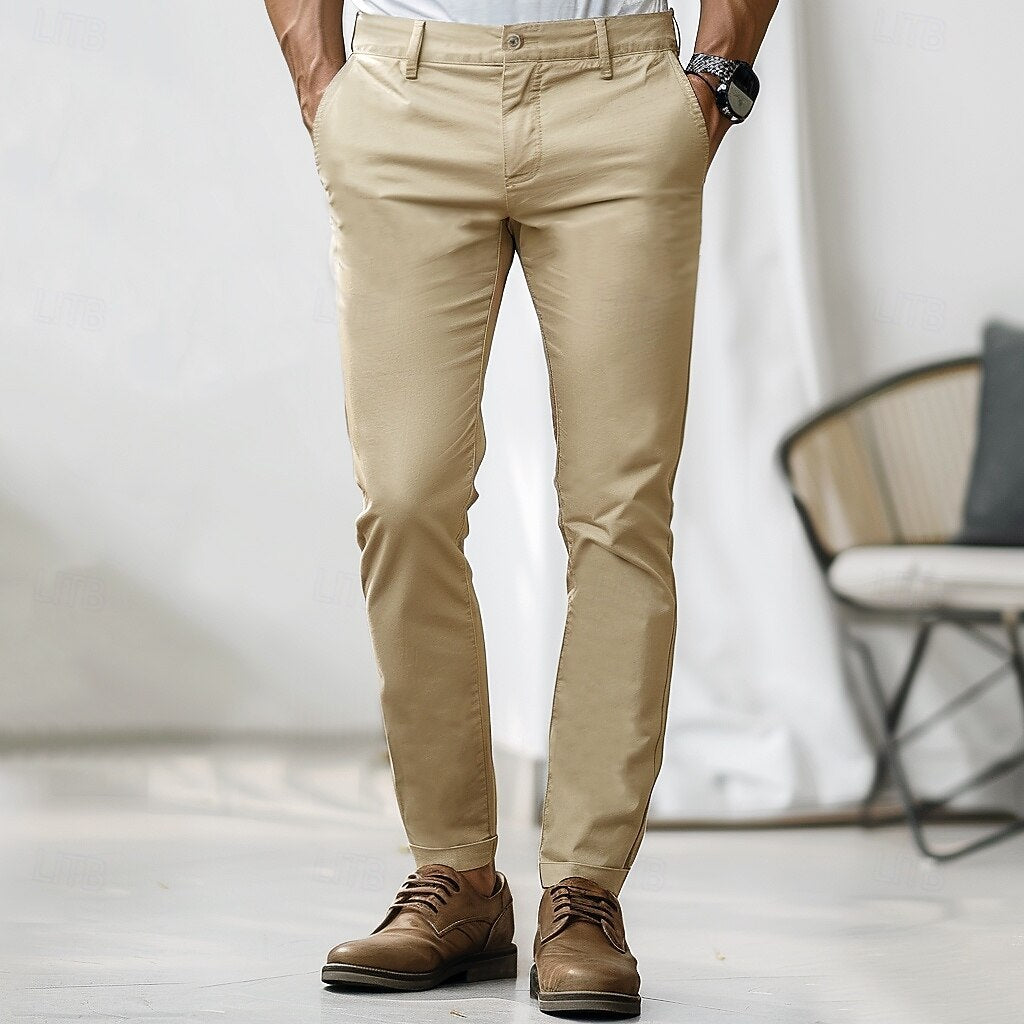 Solid Color Full Length Chinos