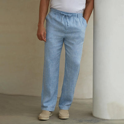 Men's Linen Pants Trousers Casual Pants