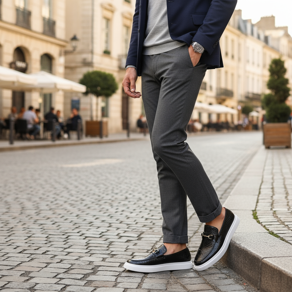 CIRANO — Snakeskin Loafers