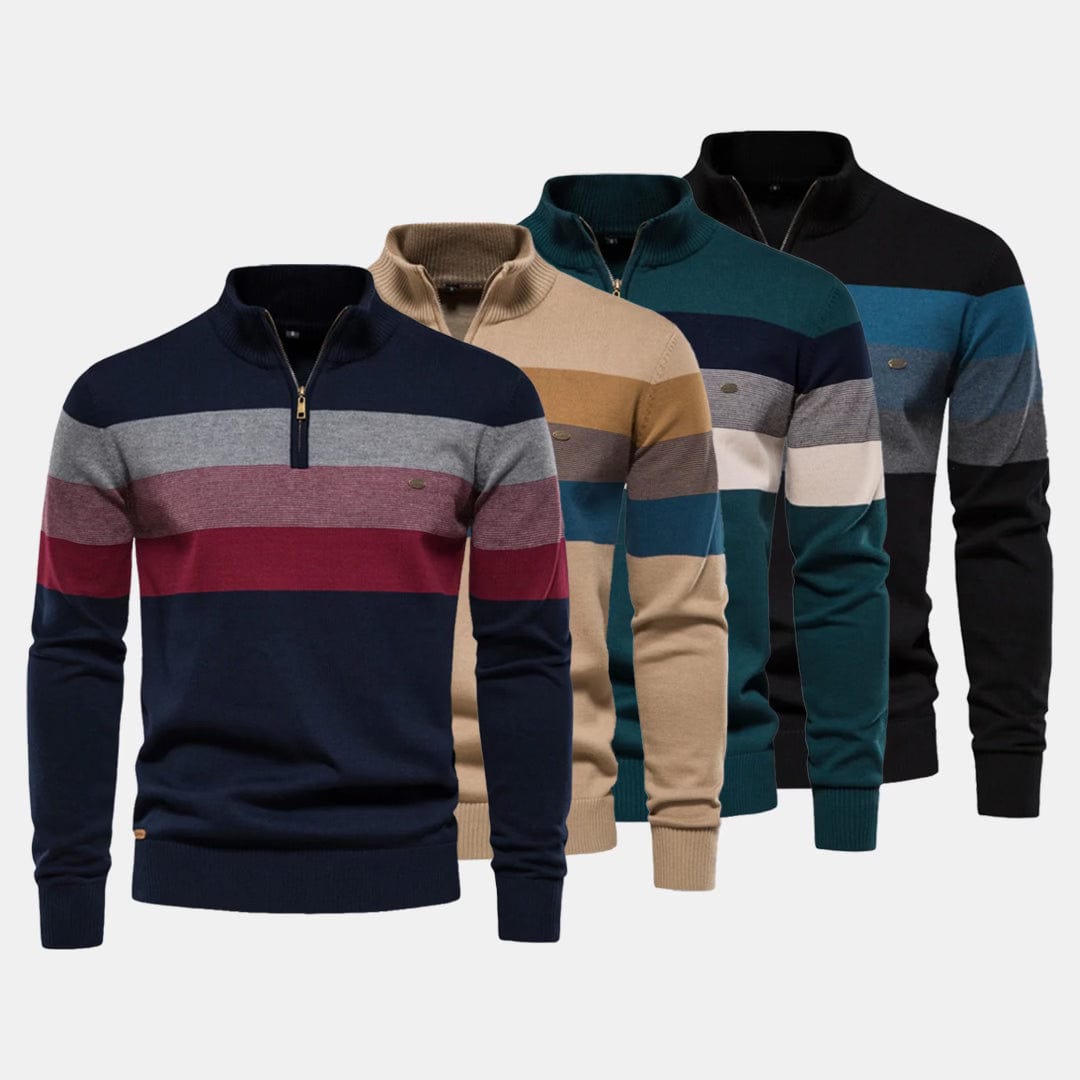 Men's Cotton Quarter-Zip Sweater
