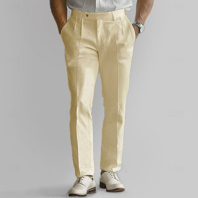 Cotton Linen Solid Color Pants