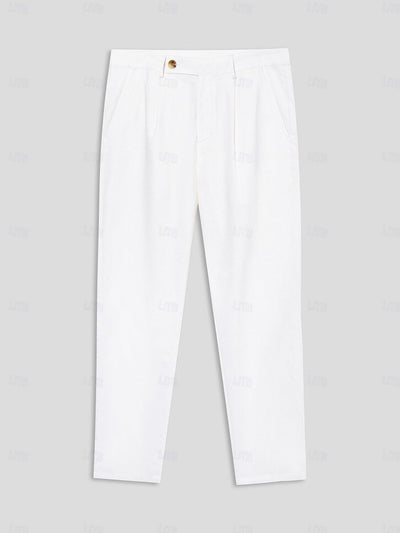 Cotton Linen Solid Color Pants