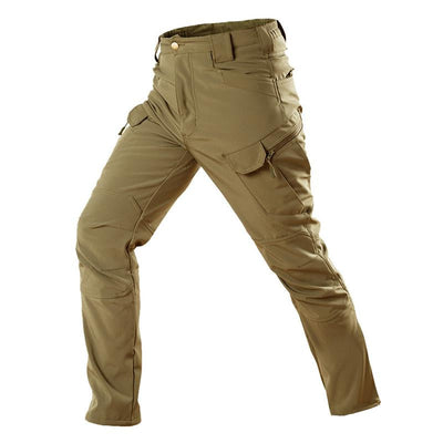 Men's Solid Color Fleece Waterproof Tactical Pants