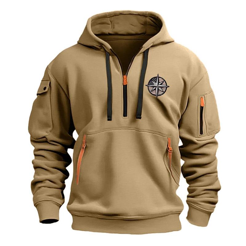 Men's Casual Sports Multi-Zip Hoodie
