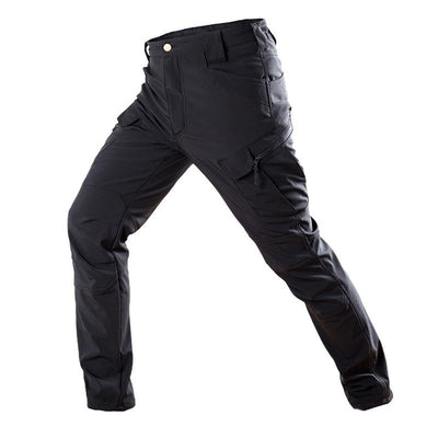 Men's Solid Color Fleece Waterproof Tactical Pants