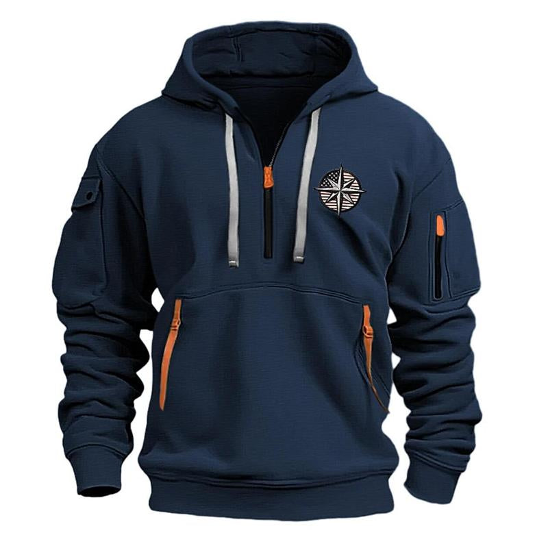 Men's Casual Sports Multi-Zip Hoodie