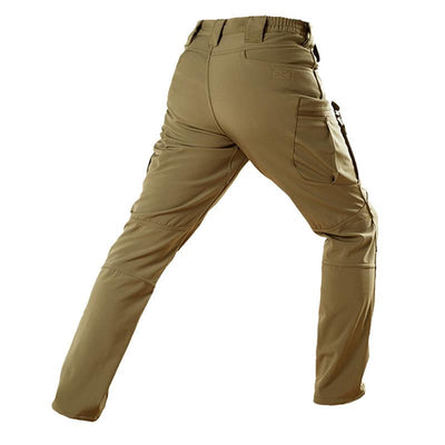 Men's Solid Color Fleece Waterproof Tactical Pants