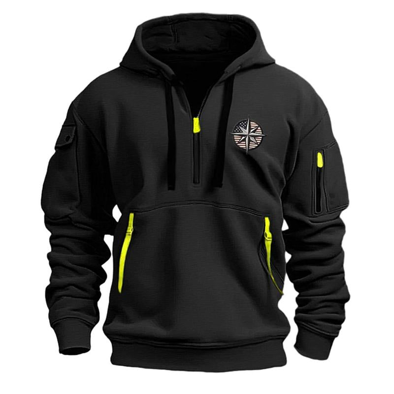 Men's Casual Sports Multi-Zip Hoodie