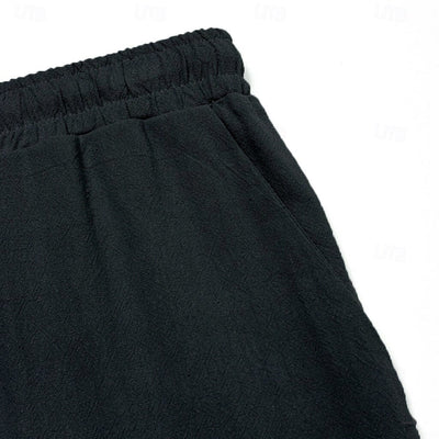 Cotton Linen Plain Casual Pants