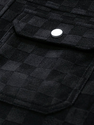 CALDERO — Checkered Suede Jacket