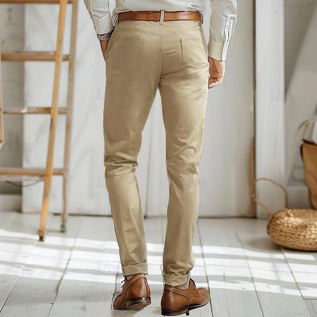 Solid Color Full Length Chinos