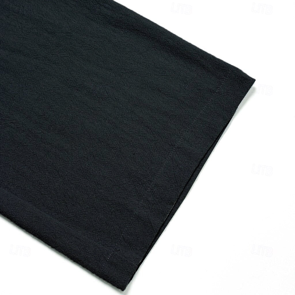 Cotton Linen Plain Casual Pants